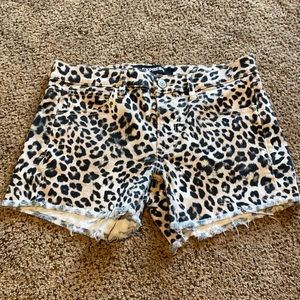 Express cheetah shorts size 4